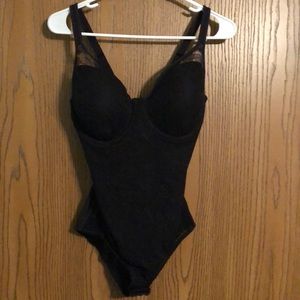 Black 34DD Push Up Bra and Body Shaper